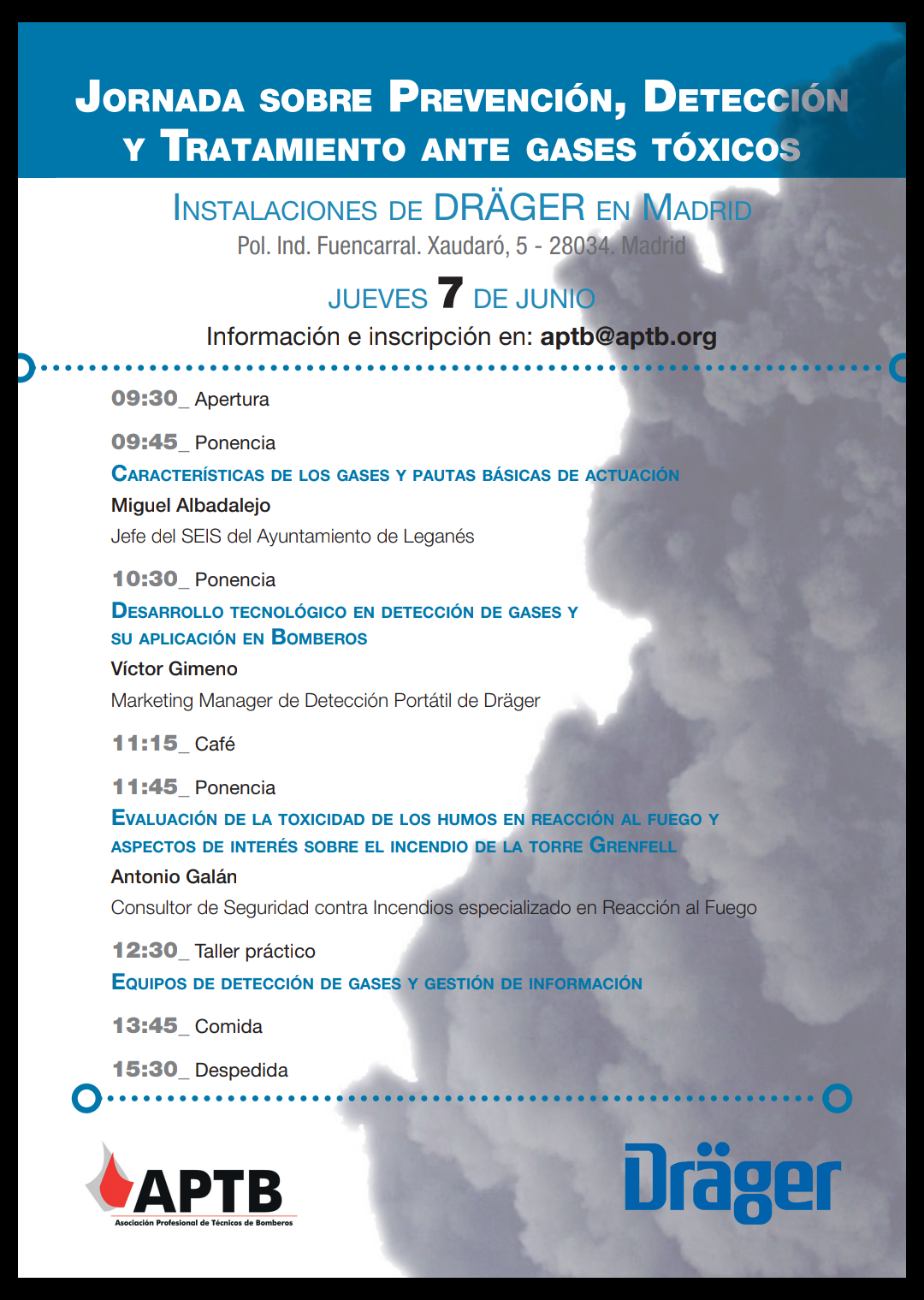 Jornadas sobre Prevención, Detección y Tratamiento ante gases tóxicos, con @DraegerNews