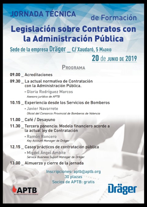 Jornada Técnica de #Formación sobre la legislación sobre Contratos con la Administración Pública, con Dräger @DraegerNews