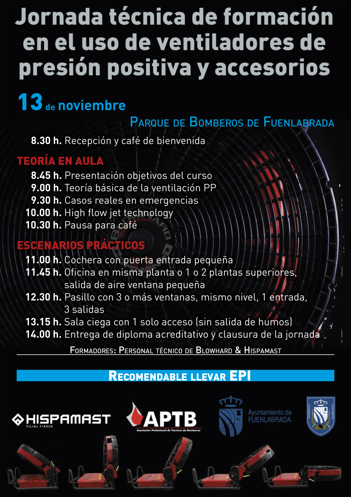 Nueva Jornada Técnica de #Formación de #APTB, el 13 de noviembre en #Fuenlabrada: ventiladores de presión positiva