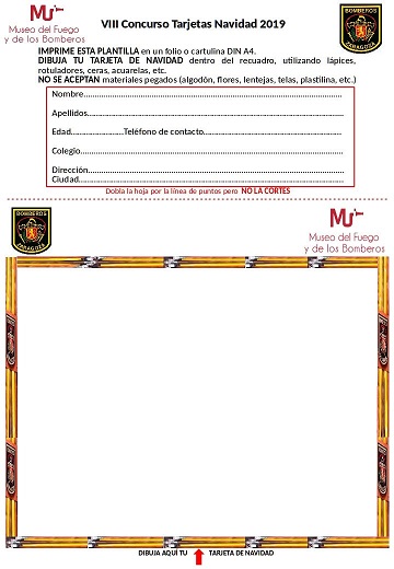 VIII Concurso infantil de Tarjetas de Navidad 2019 del Museo del Fuego de Zaragoza