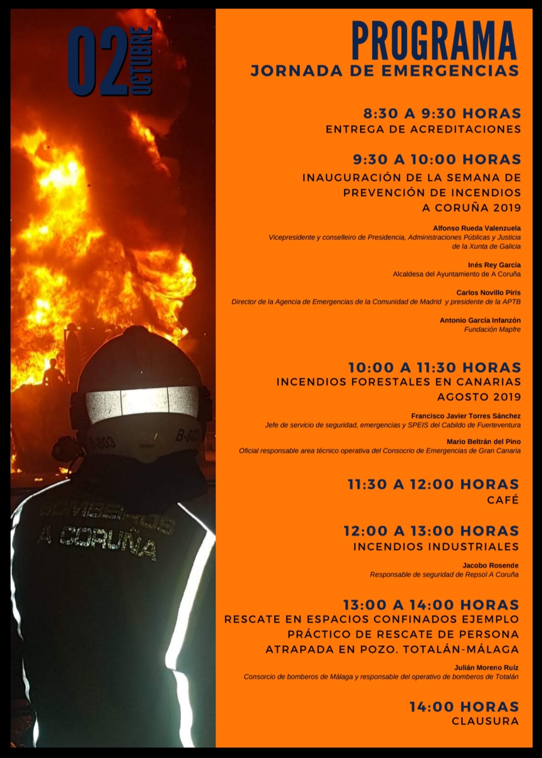 Jornada de Emergencias en A Coruña, el día 2 de octubre