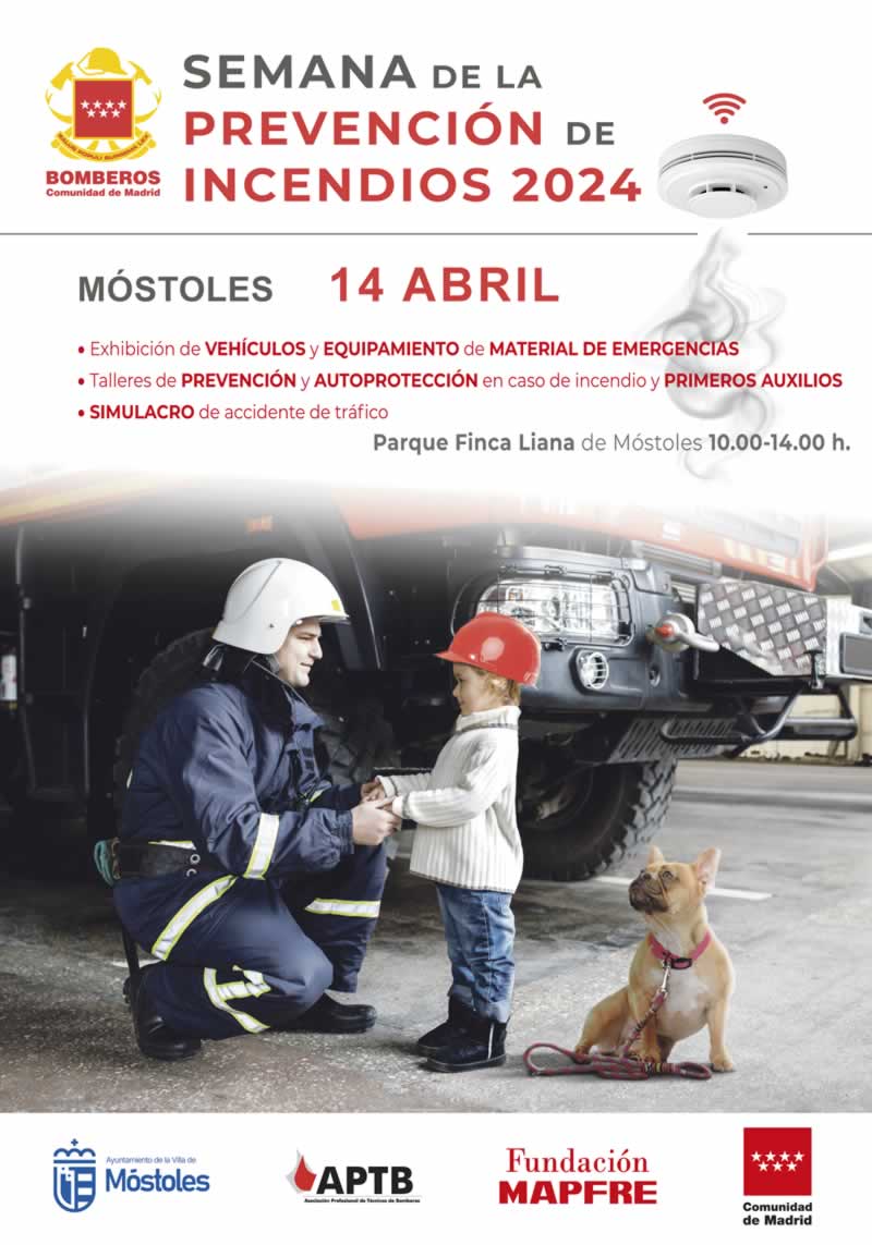 La Semana de la #Prevención de #Incendios #SPI24 de @fmapfre y #APTB llega este domingo a Móstoles @AytoMostoles con actividades gratuitas para toda la familia y un megasimulacro de siniestro de #tráfico