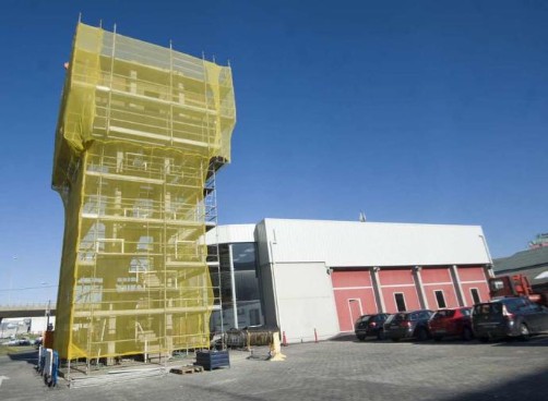 El parque de #bomberos de A Grela se despide de su torre de prácticas