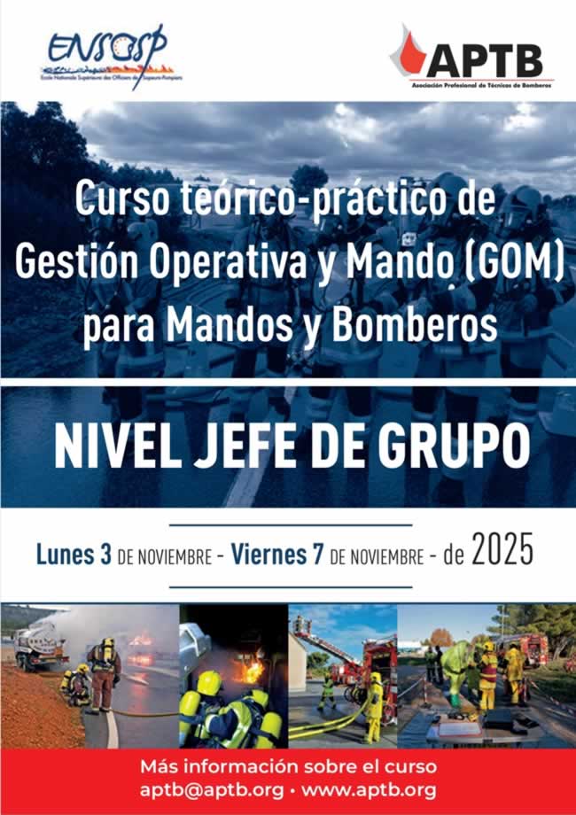 Nueva edición del curso de #GOM en @ENSOSP, para #mandos y #bomberos, del 3 al 7 de noviembre de 2025 en #Marsella