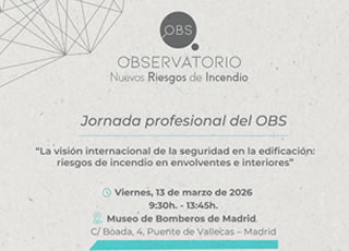 Jornada internacional sobre la seguridad en la edificación y los riesgos de incendio en envolventes e interiores, el día 13 de marzo en Madrid