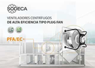 Ventiladores centrífugos de alta eficiencia tipo Plug Fan con motores IE5